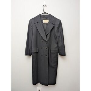 C1 PENDLETON Vintage 100% Virgin Wool Black Trench Coat Women's 12